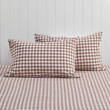 Gingham Washed Cotton Standard Pillowcases (Set of 2)