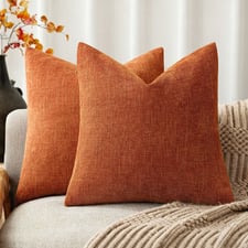 Clare Square Chenille Cushion Covers (Set of 2)