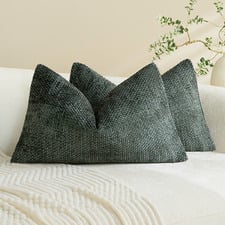 Aria Rectangular Chenille Cushion Covers (Set of 2)