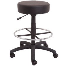 Gordana Faux Leather Office Stool with Footrest