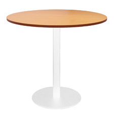 White Base Lawson Round Meeting Table