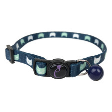 Navy Wink Cat Collar