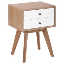 Torsby Spritz Scandinavian 2 Drawer Bedside Table