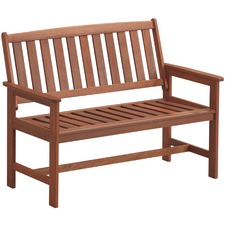 2 Seater Parklands Timber Outdoor Bench with Arm Rests