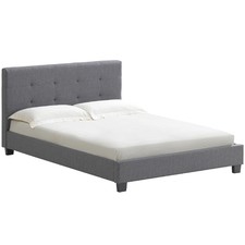 Dark Grey Arne Tufted Upholstered Bed
