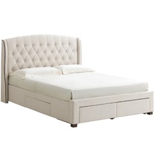 Audrey Tufted Wingback Bed