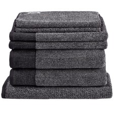 7 Piece Charcoal Marle Bathroom Towel Set