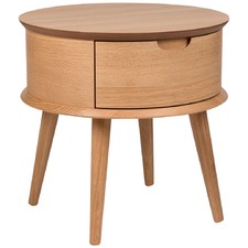 Olsen Scandinavian Style Curved 1 Drawer Bedside Table