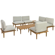 6 Seater Modular Cuba Outdoor Lounge & Table Set