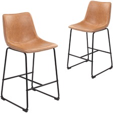 Camel Phoenix Vintage-Style Barstools (Set of 2)