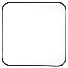 Black Bronx Square Stainless Steel Wall Mirror