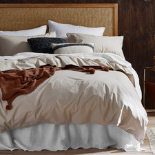 Vintage-Wash Cotton Quilt Cover Set