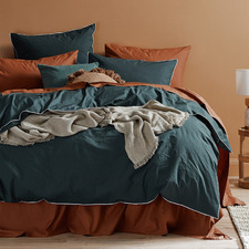 Stone Blue Organic Cotton Quilt Cover Set