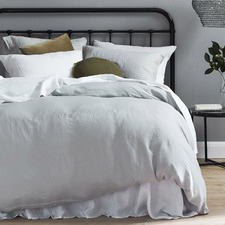 Grey French Linen Quilt Cover Set