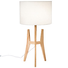 Brae Rubberwood Tripod Table Lamp