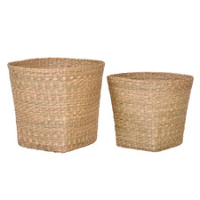 2 Piece Jasper Seagrass Basket Set