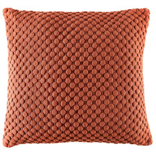 Rust Leo Quilted Cotton Cushion