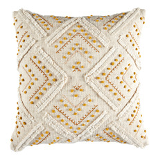 Prairie Embroidered Cotton Cushion