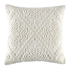 White Edie Hand-Loomed Cotton Cushion