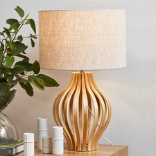 57cm Bentwood Pine Table Lamp