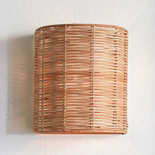 Dune Drum Rattan Wall Sconce