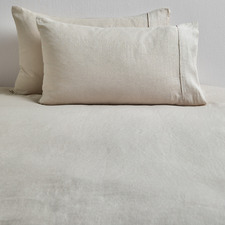 Oatmeal Pure French Flax Linen Standard Pillowcases (Set of 2)