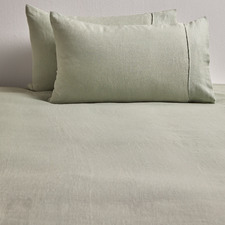 Sage Pure French Flax Linen Standard Pillowcases (Set of 2)
