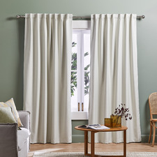 Cream Lexington Concealed Tab Top Blockout Curtains (Set of 2)