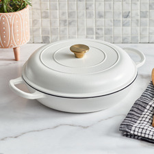 White 3.5L Cast Iron French Pan