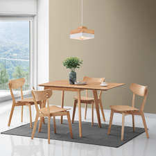4 Seater Natural Larsen Extendable Dining Set