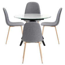 4 Seater 100cm Anders Dining Table & Milford Dining Chair Set