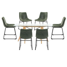 6 Seater Trestle Dining Table & Vintage Phoenix Dining Chair Set