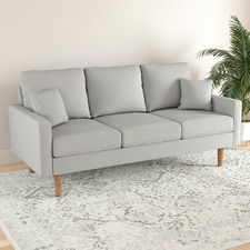 Grey Andor 3 Seater Fabric Sofa