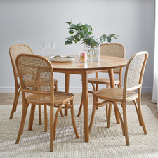 Dion Herringbone  Round Dining Table & Luca Dining Chair Set
