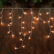 1200 Warm White LED Icicle Lights
