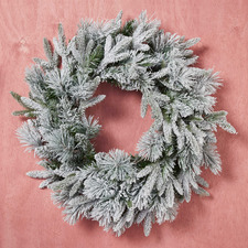 60cm Frosted Alpine Christmas Wreath