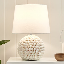 41cm White Bubble Shell Table Lamp