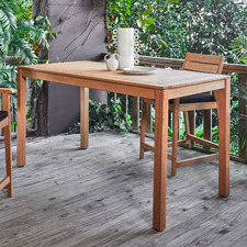 Verona Eucalyptus Wood Outdoor Bar Table
