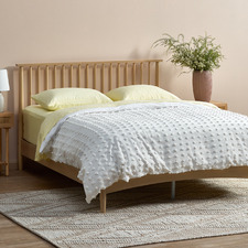 White Washed Liam Pine Wood Bed