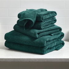 6 Piece Teal Turkish Cotton Bathroom Towel Set
