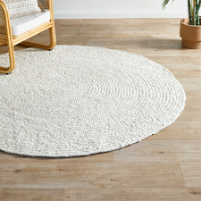 Bleached Alba Premium Braided Jute Rug