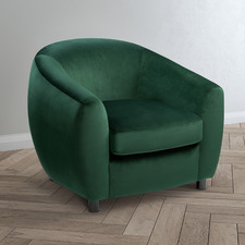 Green Lottie Velvet Armchair