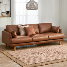 Bungalow Premium 3 Seater Faux Leather Sofa