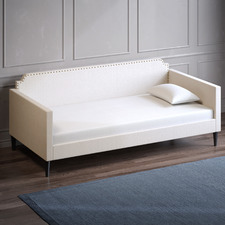 Oat Studded Caspian Single Sofa Daybed