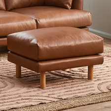 Bungalow Faux Leather Ottoman