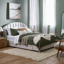 Maggie Channel Tufted Bed with Drawers