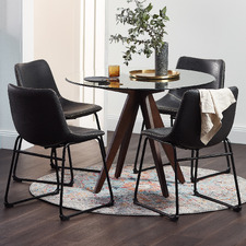 4 Seater Anders Dining Table & Vintage Phoenix Dining Chair Set