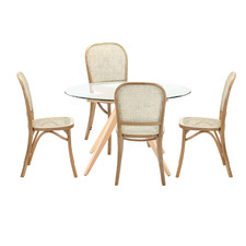4 Seater 120cm Anders Dining Table & Luca Dining Chair Set