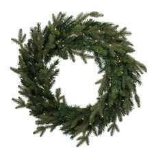60cm Aspen Fir Pre-lit Christmas Wreath