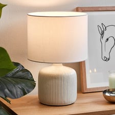 Darcy Ceramic & Linen Bedside Lamp